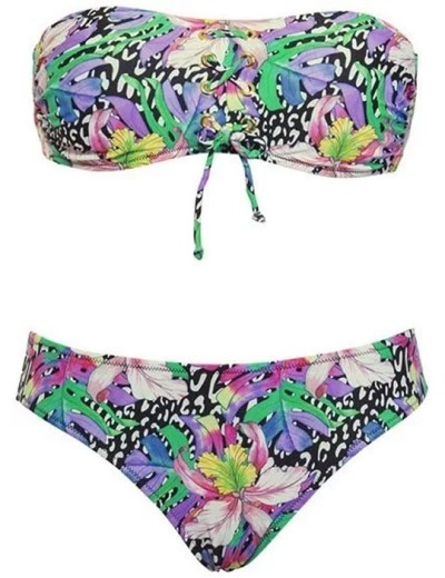 Купальник бандо Sielei GL35 nero, Цвет: nero (черный), Размеры: 90B, изображение 2