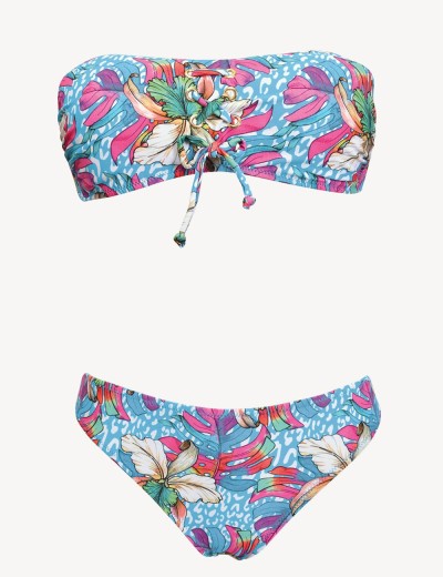 Купальник бандо Sielei GL35 turchese, Цвет: turchese (бирюзовый), Размеры: 90B, изображение 2