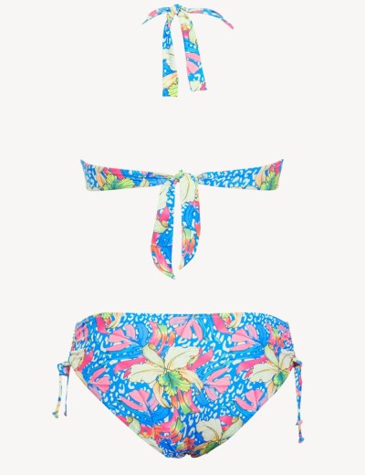 Купальник халтер с регулируемыми плавками Sielei GL73 turchese, Цвет: turchese (бирюзовый), Размеры: 90D, изображение 4