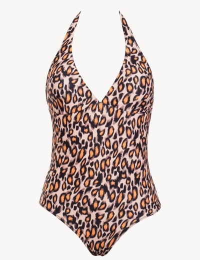 Слитный леопардовый купальник Sielei HI50 corda, Цвет: corda, Размеры: 85B, изображение 3