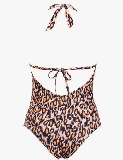 Слитный леопардовый купальник Sielei HI50 corda, Цвет: corda, Размеры: 85B, изображение 4