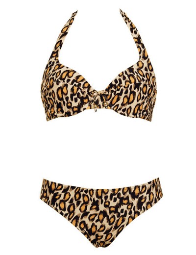 Купальник халтер с мягкой чашкой Sielei HI53+HI63 corda, Цвет: corda, Размеры: 75C, изображение 5