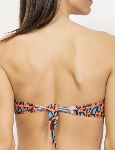 Мягкий купальник бандо Sielei HI55+HI62 arancio, Цвет: arancio (оранж), Размеры: 75B, изображение 2