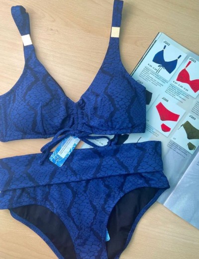 Купальник мягкий без косточек Sielei JQ52+JQ67 blu, Цвет: blu (синий), Размеры: 75C, изображение 5