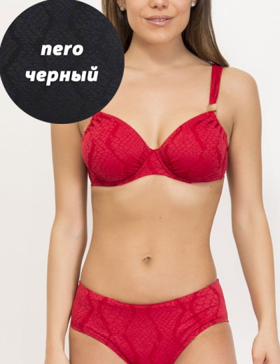 Раздельный купальник с мягкой чашкой Sielei JQ53+JQ68 nero, Цвет: nero (черный), Размеры: 75D, изображение 2