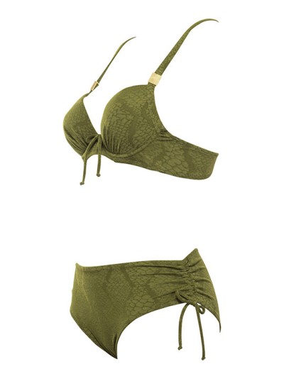 Купальник с формованной чашкой Sielei JQ59+JQ69 verde militare, Цвет: verde militare (хаки), Размеры: 95C, изображение 3