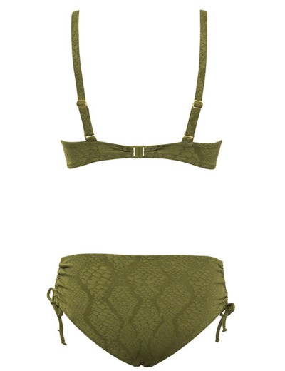 Купальник с формованной чашкой Sielei JQ59+JQ69 verde militare, Цвет: verde militare (хаки), Размеры: 95C, изображение 4