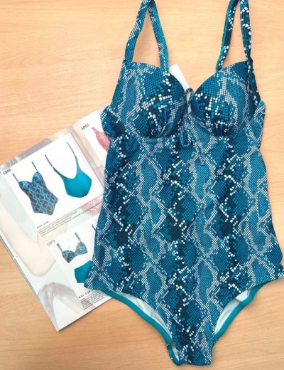 Слитный купальник с формованными чашками Sielei LD50 ottanio, Цвет: ottanio, Размеры: 95B, изображение 6