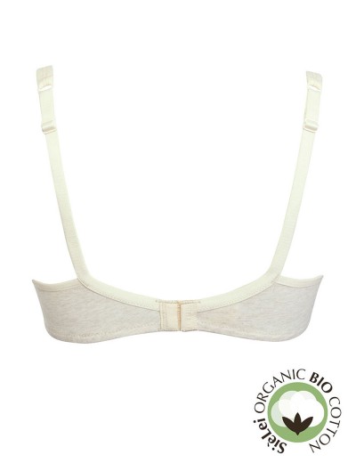 Хлопковый мягкий бюстгальтер без косточек Sielei NATURAL COTTON 1452 ecru melange, Цвет: ecru melange, Размеры: 75C, изображение 5