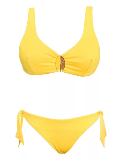 Мягкий купальник с топом Sielei NS50+NS62 giallo, Цвет: giallo (желтый), Размеры: 90B, изображение 2