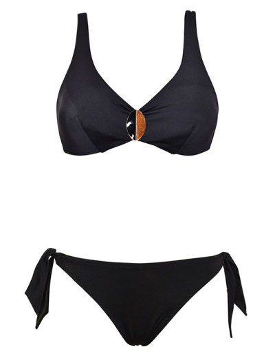 Мягкий купальник с топом Sielei NS50+NS62 nero, Цвет: nero (черный), Размеры: 75B, изображение 2