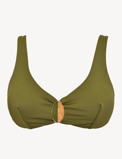 Мягкий купальник с топом Sielei NS50+NS62 verde militare, Цвет: verde militare (хаки, Размеры: 75B, изображение 2