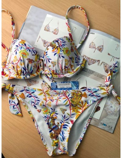 Раздельный купальник с формованной чашкой Sielei AR24 bianco, Цвет: bianco (белый), Размеры: 90C, изображение 5