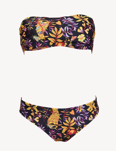 Купальник бандо с мягкой чашкой Sielei AR35 nero, Цвет: nero, Размеры: 90B, изображение 2