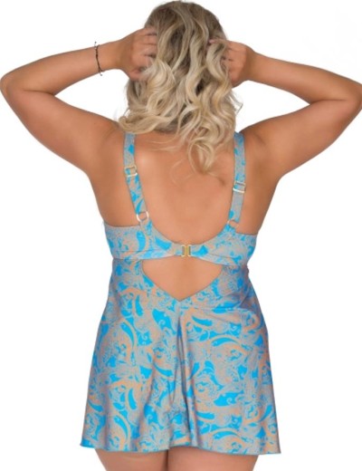 Купальный топ-танкини Akcent AN237 M, Цвет: голубой, Размеры: 75G, изображение 2