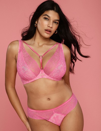 Мягкий бюстгальтер бралетт Alles ARUBA M BRALETTE, Цвет: розовый, Размеры: 75C, изображение 3