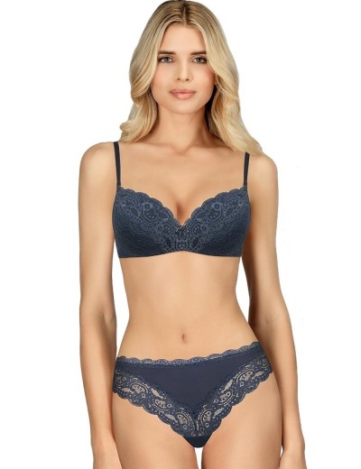 Бюстгальтер балконет с пуш-ап Amelie NINA 1010 синий, Цвет: синий, Размеры: 70B, изображение 2