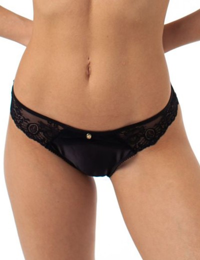 Трусы бразилиана с кружевом Coquette Revue OPIUM 63100-06, Цвет: черный, Размеры: 2XL, изображение 3