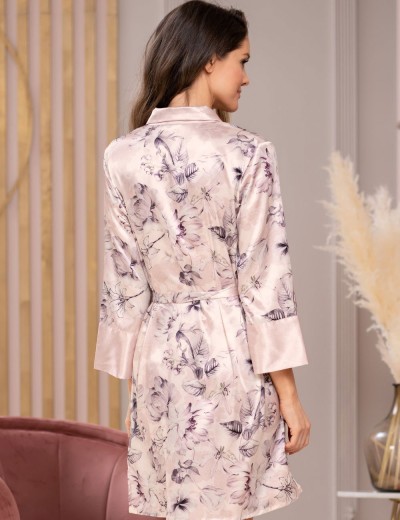 Шелковая рубашка халат Mia-Amore KATRINE 3857, Цвет: перламутровый, Размеры: M, изображение 2
