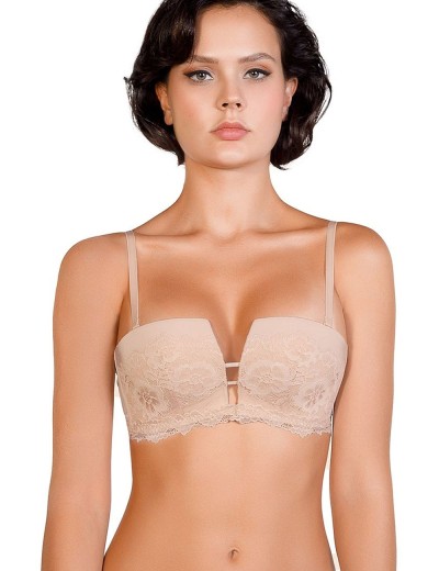 Бюстгальтер балконет планж с пуш-ап Mioocchi VIVIAN 7583 natural, Цвет: natural (телесный), Размеры: 80D, изображение 3