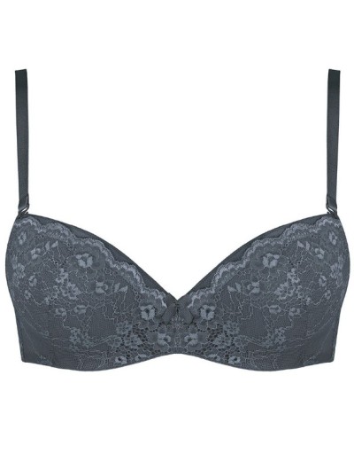 Бюстгальтер балконет пуш-ап Amelie POLINA 2010 серо-синий, Цвет: серо-синий, Размеры: 70B, изображение 3