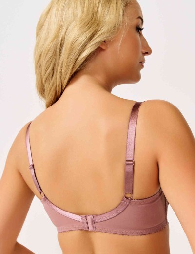 Кружевной бюстгальтер с поролоном Elli 3030 кофейно-розовый, Цвет: кофейно-розовый, Размеры: 75D, изображение 2
