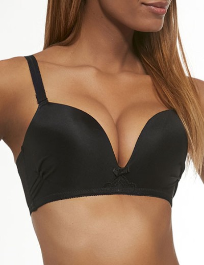 Бюстгальтер пуш-ап без косточек Kris Line FORTUNA COMFORT brassiere smart monocup черный, Цвет: черный, Размеры: 65DD, изображение 4