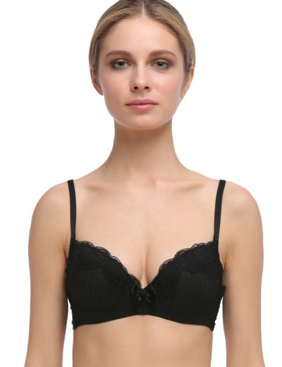 Бюстгальтер балконет пуш-ап Mioocchi MARTA 7572 nero, Цвет: nero (черный), Размеры: 85D, изображение 4