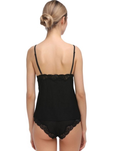 Майка на узких бретелях Mioocchi MARTA 7574 nero, Цвет: nero (черный), Размеры: XL, изображение 2