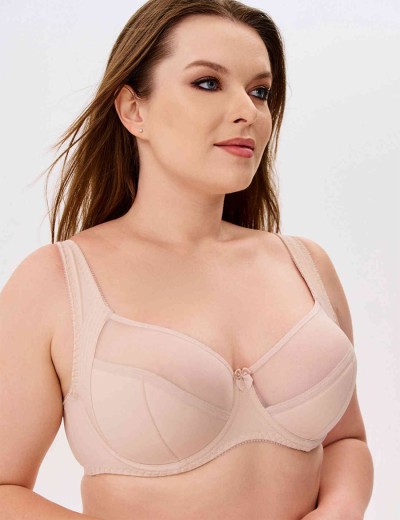 Бюстгальтер полумягкий с подкроем Novella 152 серебристый пион, Цвет: серебристый пион, Размеры: 75F, изображение 4