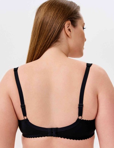 Бюстгальтер полумягкий с подкроем Novella 152 черный, Цвет: черный, Размеры: 75F, изображение 2