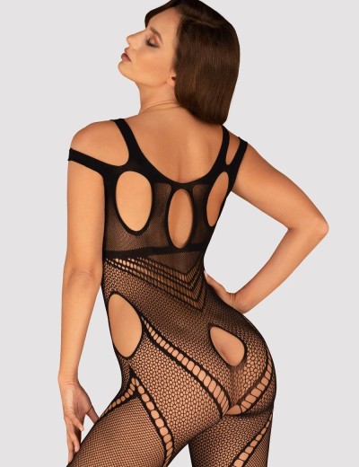 Черный бодистокинг Obsessive G 322, Цвет: черный, Размеры: S/M/L, изображение 2