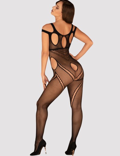 Черный бодистокинг Obsessive G 322, Цвет: черный, Размеры: S/M/L, изображение 4