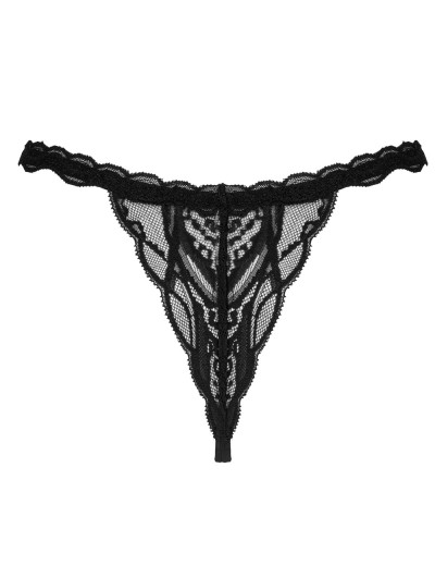 Трусики стринги с доступом Obsessive SEDILA THONG, Цвет: черный, Размеры: S/M, изображение 5