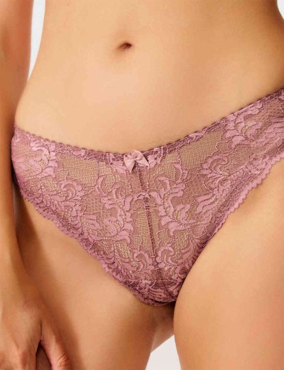 Кружевные трусы стринги Simona M 003 кофейно-розовый, Цвет: кофейно-розовый, Размеры: M, изображение 3