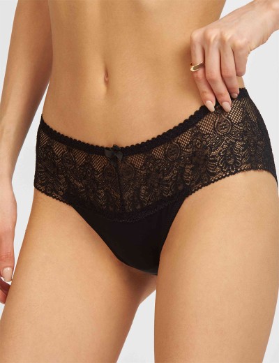 Трусы слипы Simona M 045 черный-сетка, Цвет: черно-сетка, Размеры: M, изображение 3