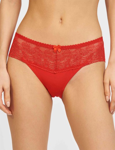 Трусы слипы Simona M 045 красный-сетка, Цвет: красно-сетка, Размеры: M, изображение 3