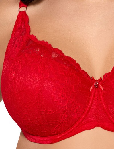 Бюстгальтер балконет «тюльпан» Ava MADISON 1559 U красный, Цвет: красный, Размеры: 95E, изображение 3