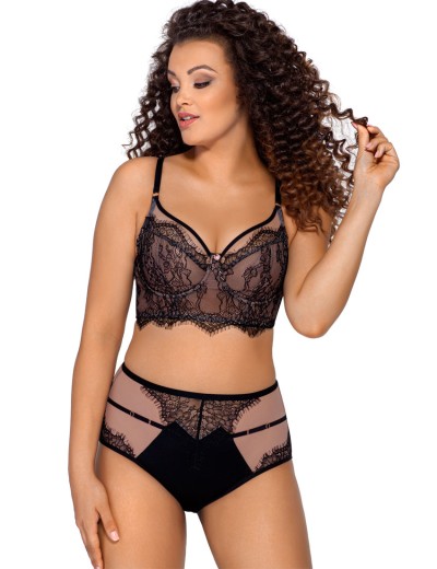 Бюстье с мягкими чашками Ava JARDIN 2008 M LONG черный, Цвет: черный, Размеры: 100C, изображение 2