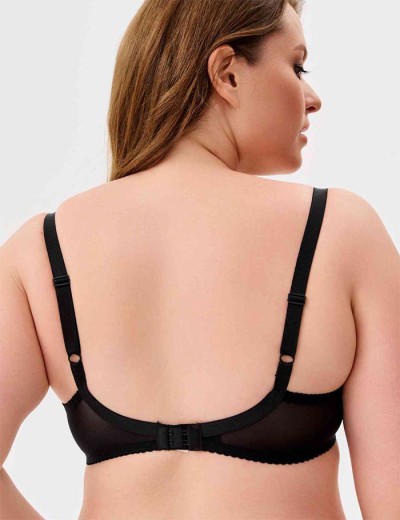 Мягкий кружевной бюстгальтер Milavitsa 127520 черный, Цвет: черный, Размеры: 90D, изображение 4