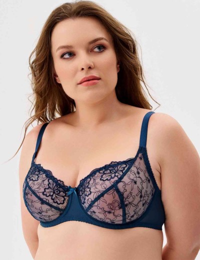 Мягкий кружевной бюстгальтер Milavitsa 127520 синий топаз, Цвет: синий топаз, Размеры: 75D, изображение 4 Мягкий кружевной бюстгальтер Milavitsa 127520 синий топаз, Цвет: синий топаз, Размеры: 75D, изображение 4