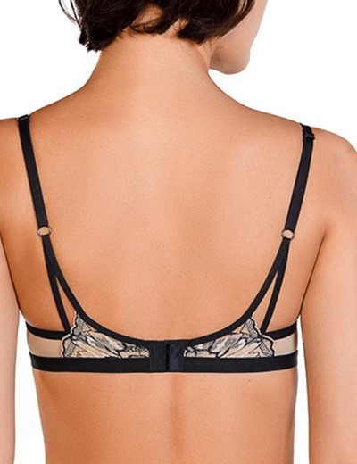 Комплект Mioocchi VALERIE 778181 балконет и слипы nudo/nero, Цвет: nudo/nero, Размеры: 70D, изображение 4