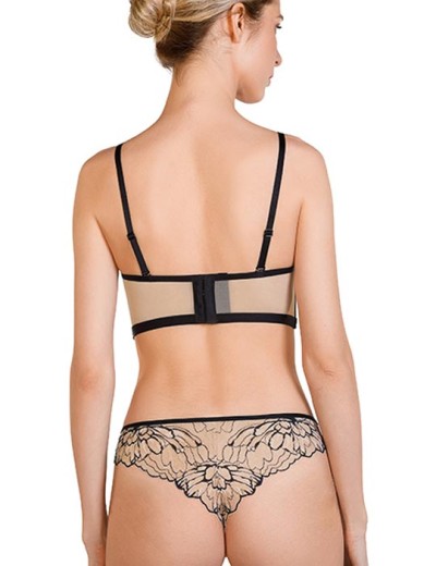 Комплект Mioocchi VALERIE 778280 бюстье и бразилиана nudo/nero, Цвет: nudo/nero, Размеры: 75B, изображение 2