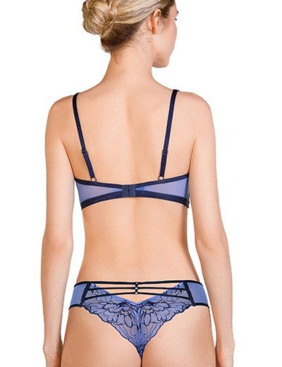 Комплект Mioocchi VALERIE 778484 бралетт и бразилиана fiordaliso/nero, Цвет: fiordaliso/nero, Размеры: XS, изображение 2