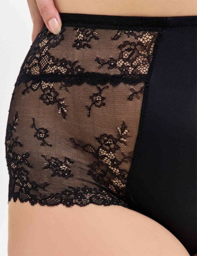 Высокие трусы слипы Nikol Djumon 151 32 черный, Цвет: черный, Размеры: 2XL, изображение 3