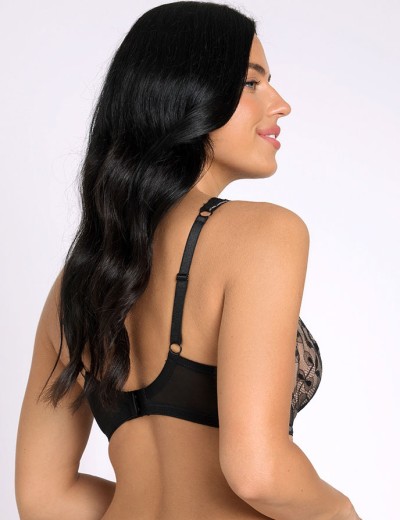 Бюстгальтер бралетт мягкий Subtille SCARLETTE soft bralette, Цвет: черный с бежевым, Размеры: 70F, изображение 2