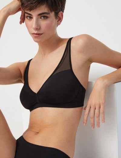 Бюстгальтер триангул без косточек Ysabel Mora 10018 ESSENTIALS черный, Цвет: черный, Размеры: S, изображение 3