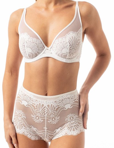 Высокие трусы слипы Coquette Revue PROVOCATEUR 62094-01, Цвет: молоко, Размеры: M, изображение 5