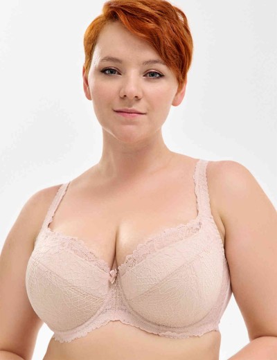 Кружевной бюстгальтер с поролоном Elli 3030 серебристый пион, Цвет: серебристый пион, Размеры: 75H, изображение 3