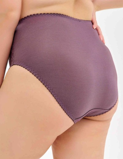 Высокие трусы слипы Lauma COTTON CLASSIC L01810 серо-коричневый, Цвет: серо-коричневый, Размеры: L, изображение 2